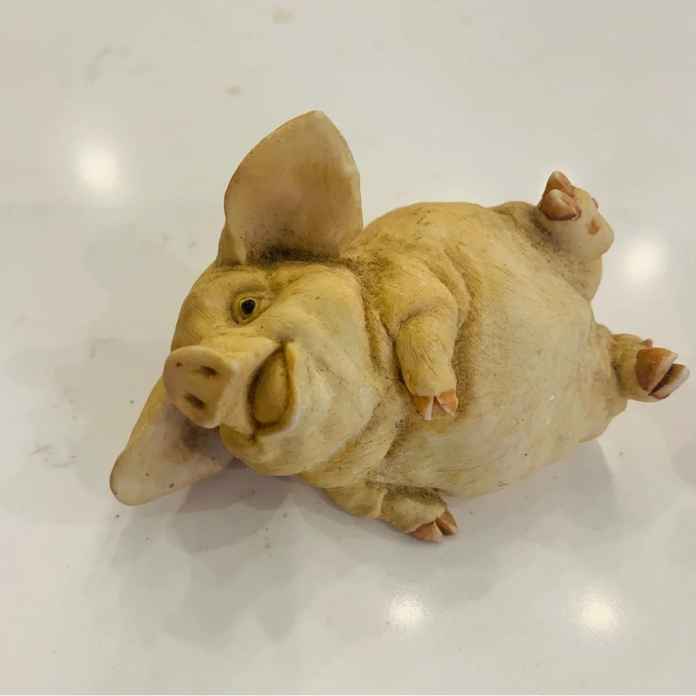 Vintage Set Of Three Little Pigs Ceramic 2001 By Home Interiors No Flaws 3x2 in - Picture 2 of 12